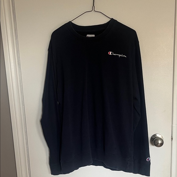 Champion Navy Long Sleeve Crewneck - Picture 1 of 4